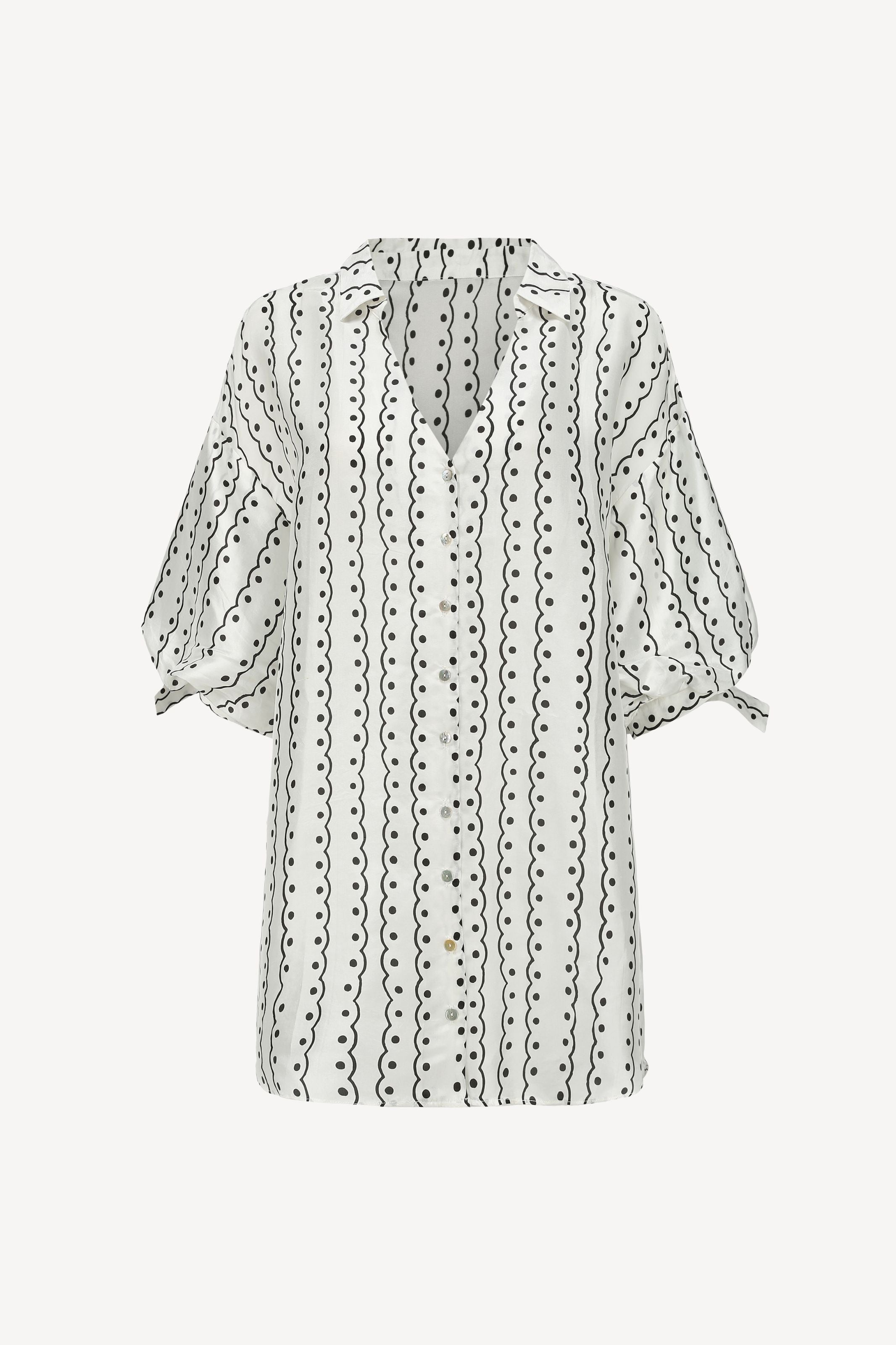 Blondie Beach Shirt in Shell of the Ball