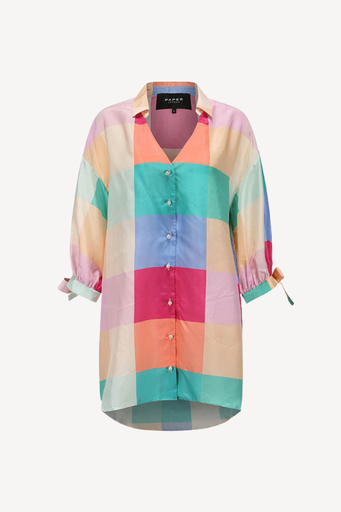Blondie beach shirt in maldives check