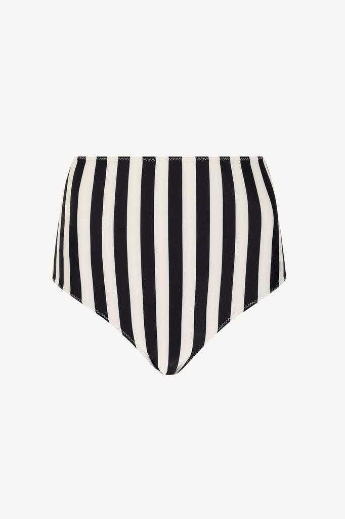 Helena Pants in Get in Line - A full coverage high waisted bottom in black and white stripe print