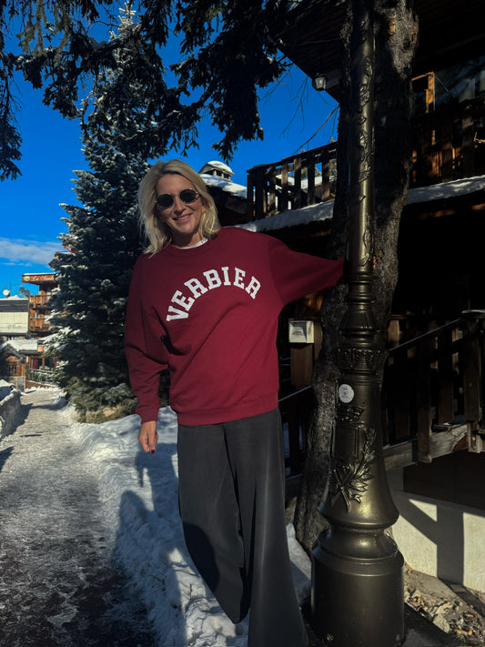 Burgundy Verbier Ski Club Sweatshirt