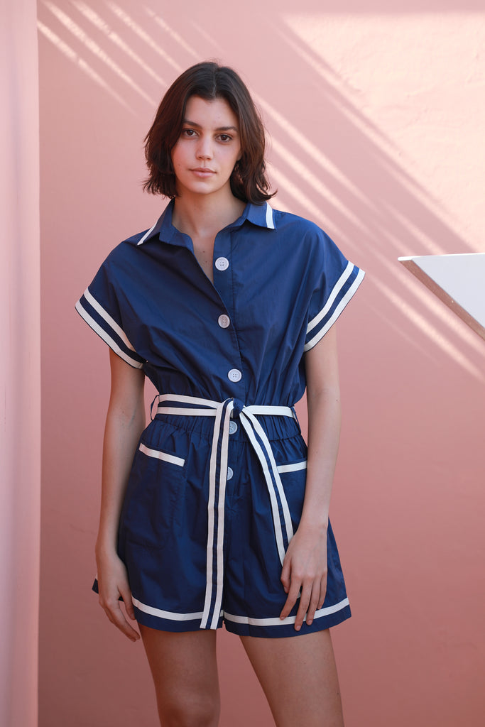 Damson Playsuit in Ahoy Ahoy