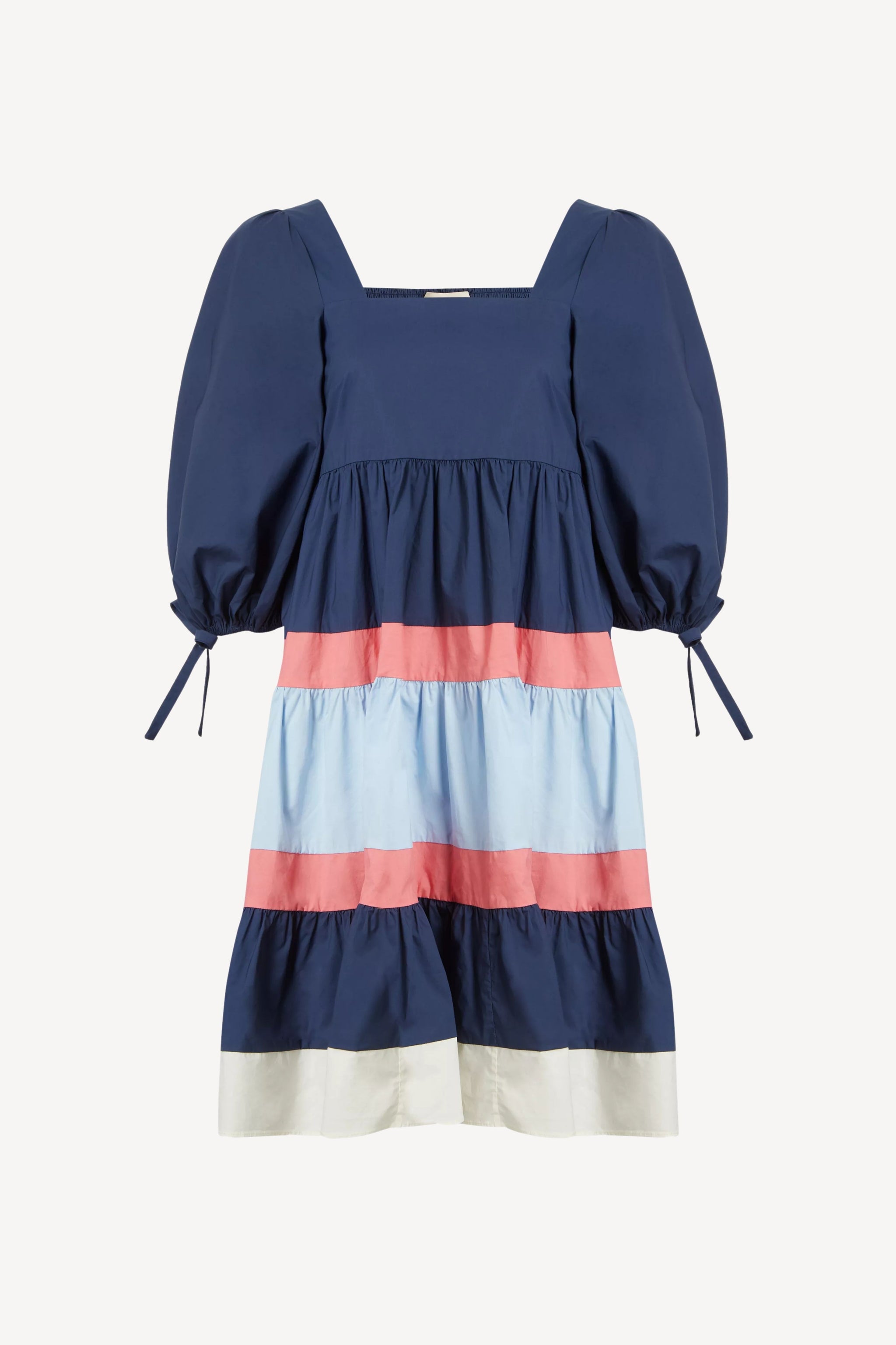 white christmas dresses CASEY CASEY Paper Cotton Stripe Saint Roch Dress Curated at Jake and Jones main image 0