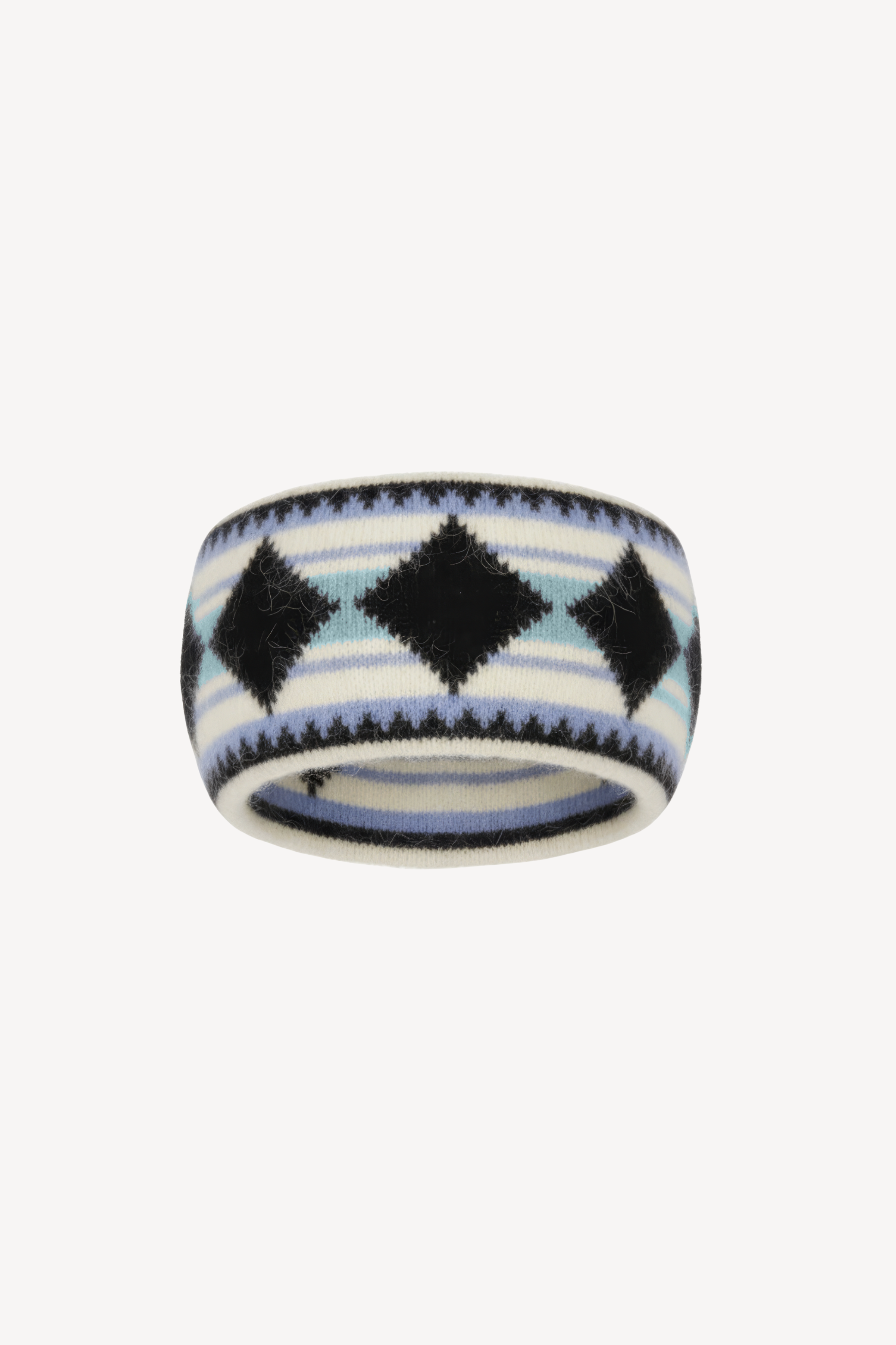 Headband with argyle pattern on a white background