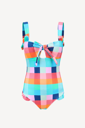 Maldives Swimsuit in Tropical Check