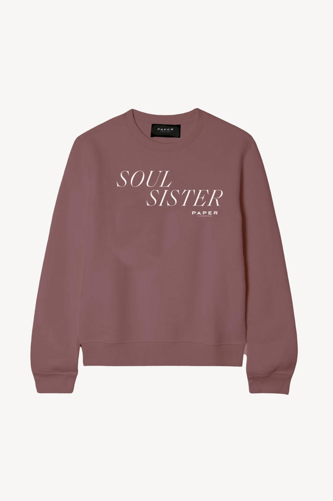 Soul Sister Sweatshirt in Brown. Thick oversized sweatshirt made from organic cotton.