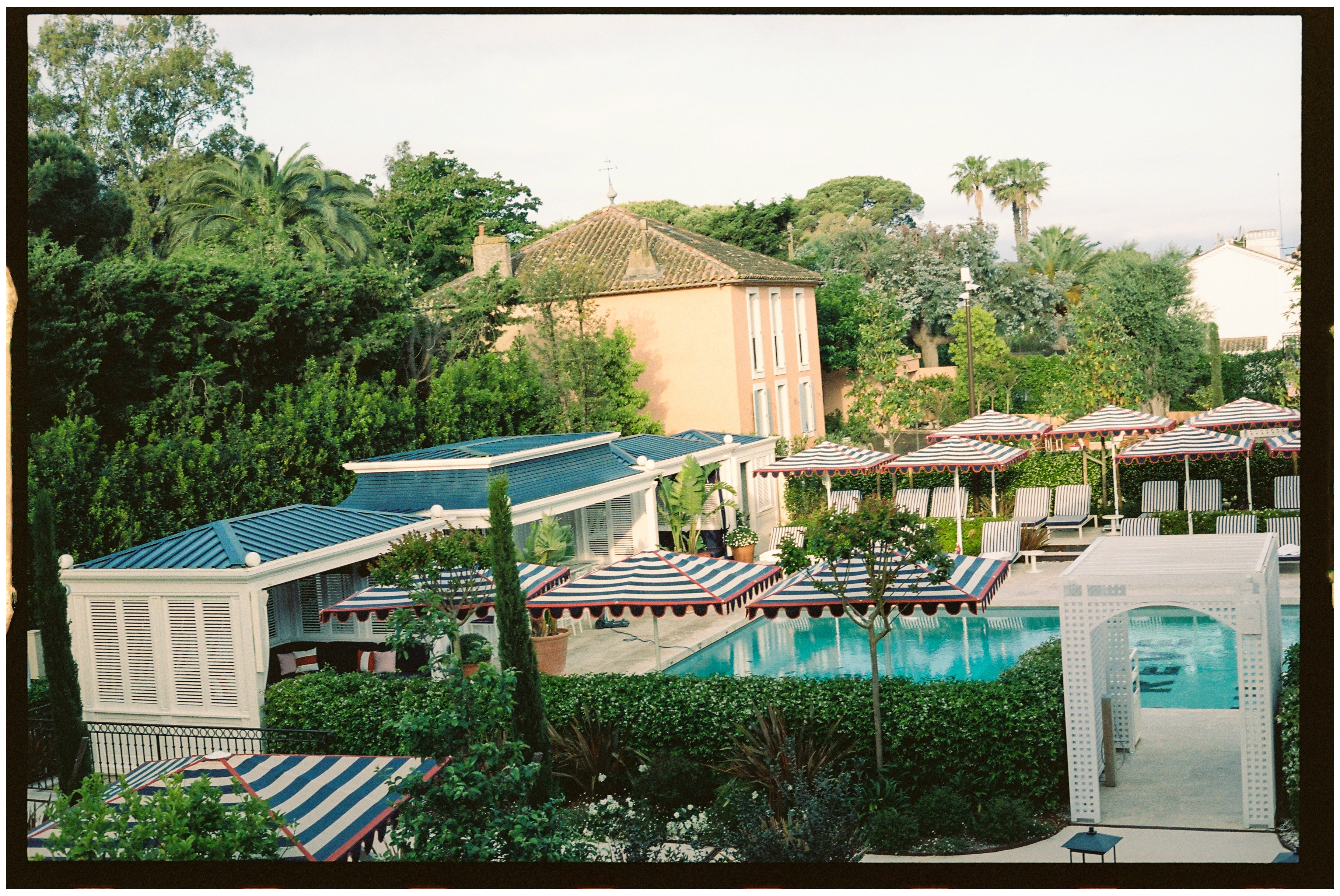 Picturesque view of the garden and pool of at Arev St Tropez